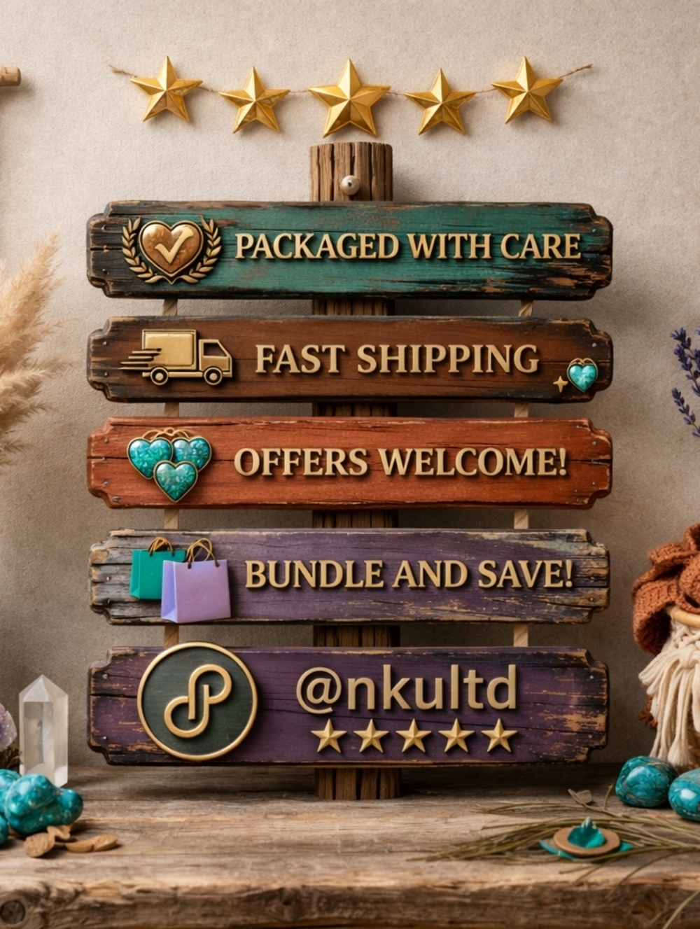 Aqua Beaded Statement Hoop Earrings Handmade Artisan Boho Ethnic Gold Drop - Picture 4 of 16